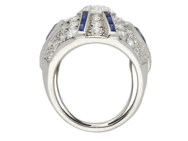 Art Deco sapphire and diamond ring berganza hatton garden