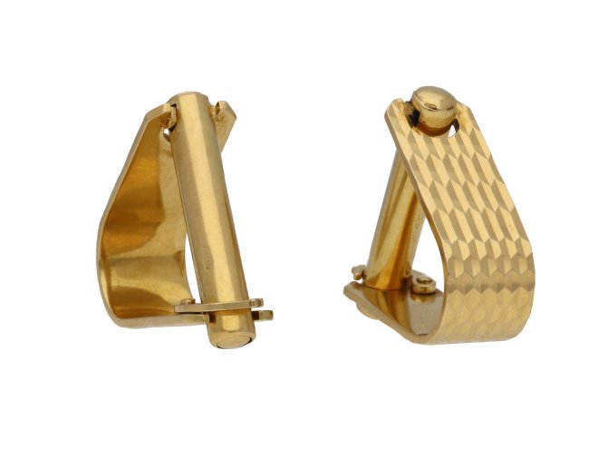 18 carat yellow gold cufflinks berganza hatton garden