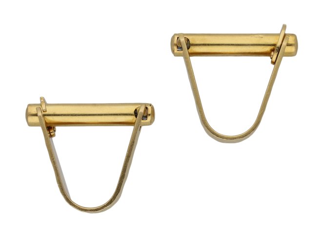 18 carat yellow gold cufflinks berganza hatton garden