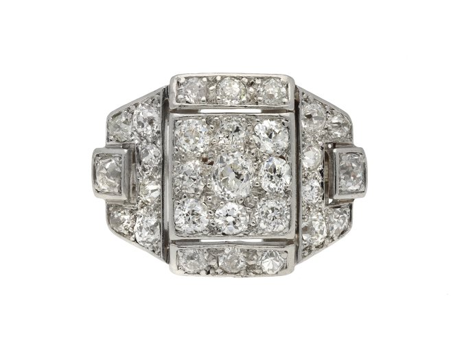 Art Deco diamond cluster ring hatton garden