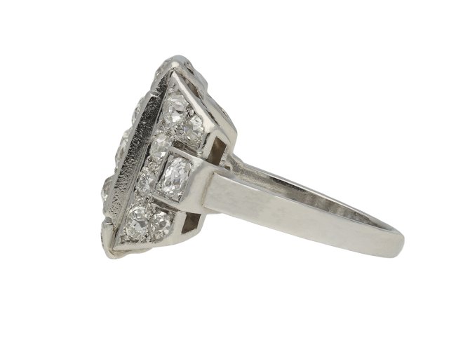 Art Deco diamond cluster ring hatton garden