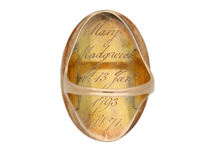 Early portrait miniature memorial ring berganza hatton garden