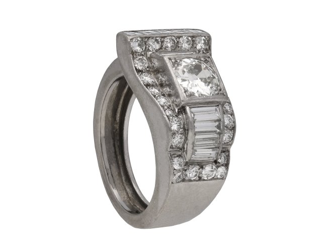 Art Deco diamond dress ring berganza hatton garden