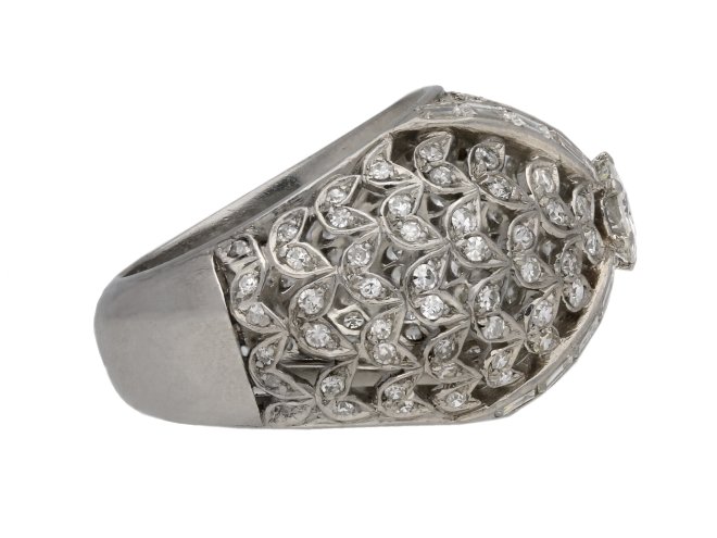 Diamond bombé cocktail ring berganza hatton garden