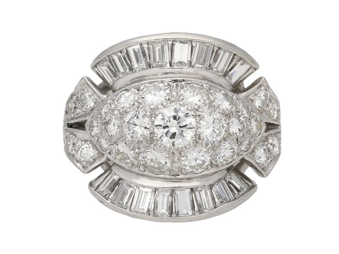 Diamond cocktail ring American circa 1950 berganza hatton garden