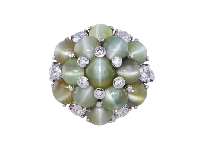 Oscar Heyman chrysoberyl and diamond ring berganza hatton garden