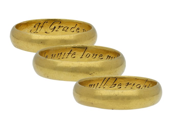 Gold posy ring If Grace unite love will be right hatton garden