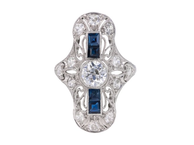 Diamond and sapphire dress ring berganza hatton garden