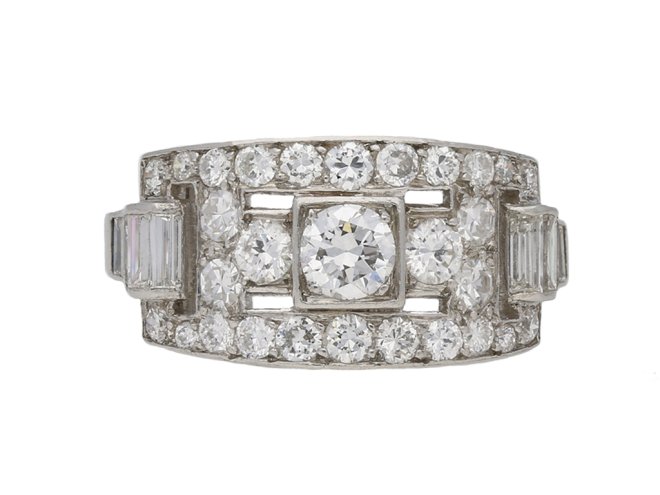 Art Deco diamond ring berganza hatton garden