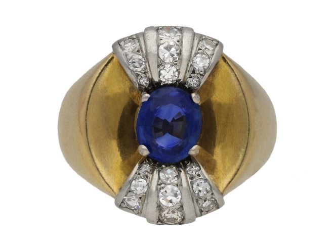 Sapphire and diamond cocktail ring berganza hatton garden