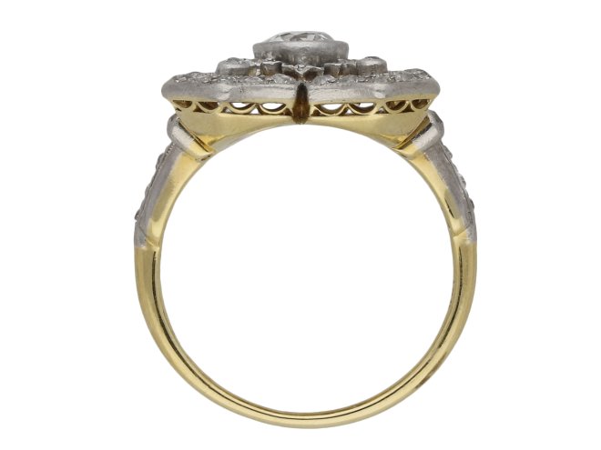 Antique diamond cluster ring berganza hatton garden