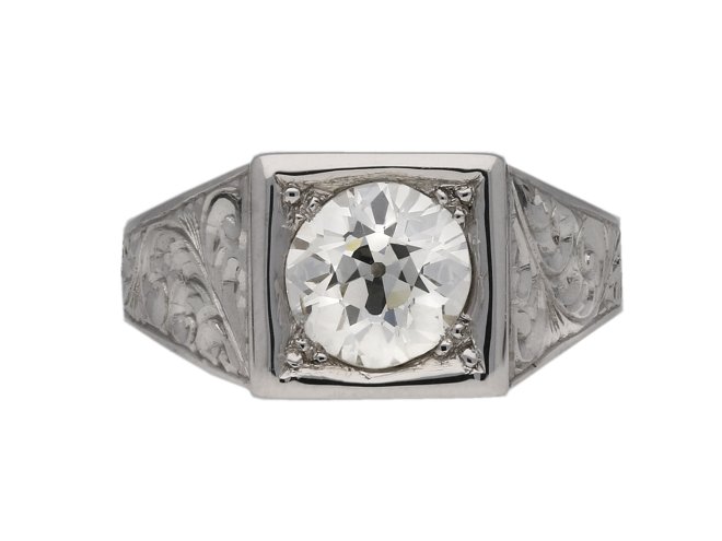 Art Deco diamond solitaire ring berganza hatton garden