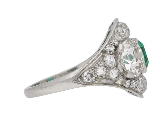 Emerald and diamond ring berganza hatton garden