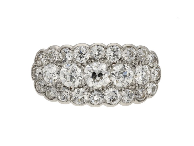 Old cut diamond cluster ring berganza hatton garden