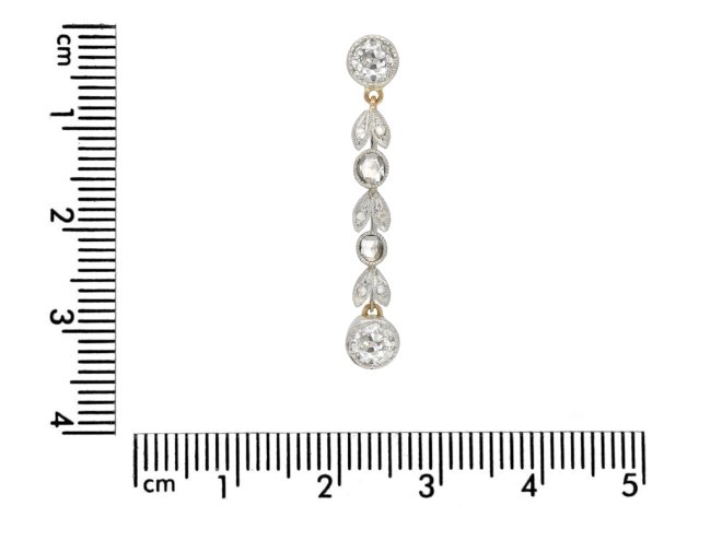 Edwardian diamond drop earrings hatton garden