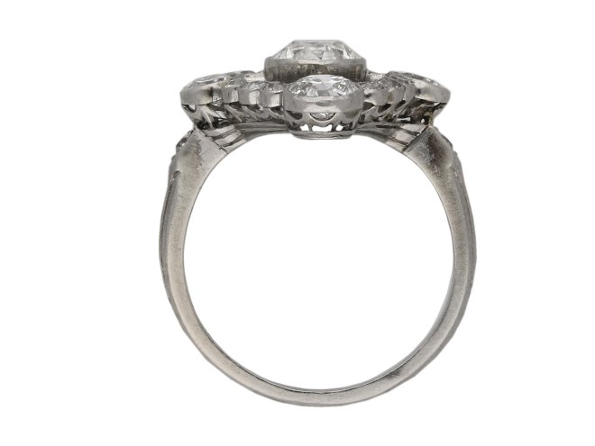 Diamond cluster ring, French berganza hatton garden