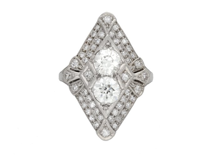 Marquise shape diamond cluster ring berganza hatton garden