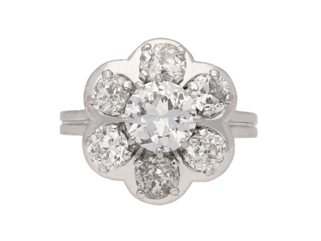 Diamond coronet cluster ring hatton garden berganza