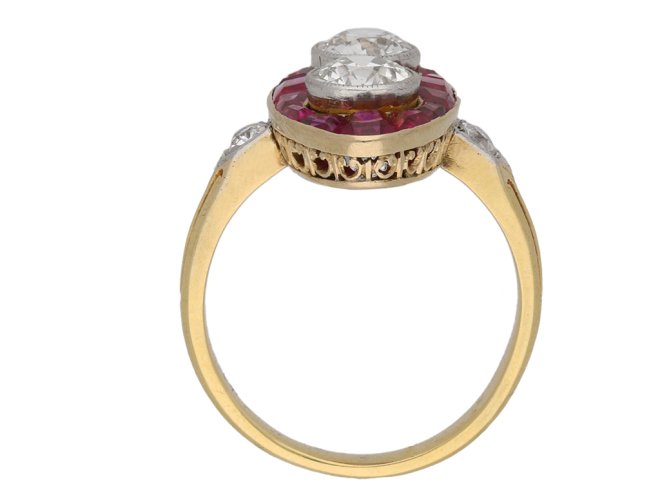 Antique marquise ruby and diamond ring berganza hatton garden