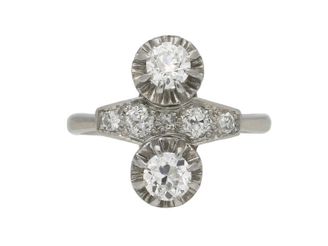 Two stone diamond ring, French berganza hatton garden