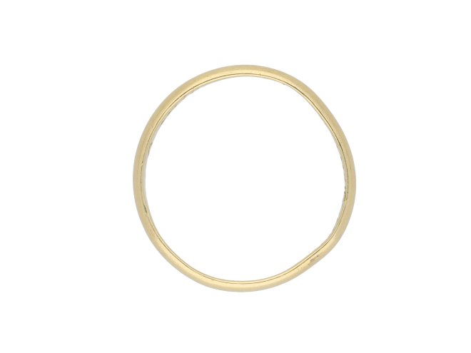 Gold posy ring, 'A mitte for a milleau' hatton garden