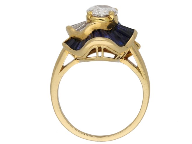 Oscar Heyman sapphire diamond ballerina ring berganza hatton garden