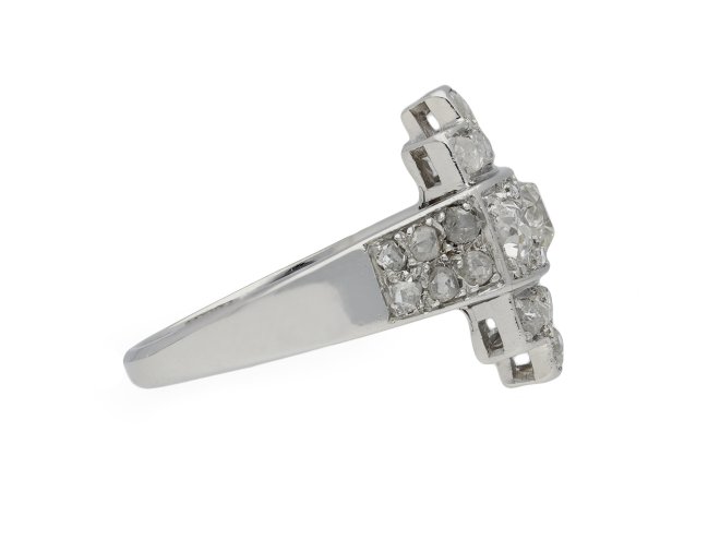 Art Deco diamond cluster ring berganza hatton garden