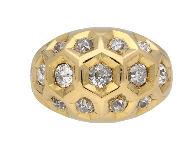 Cartier diamond honeycomb ring berganza hatton garden