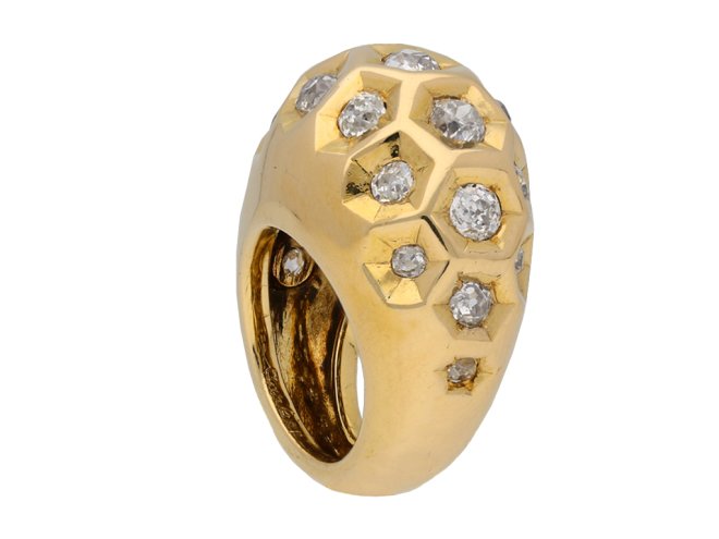 Cartier diamond honeycomb ring berganza hatton garden