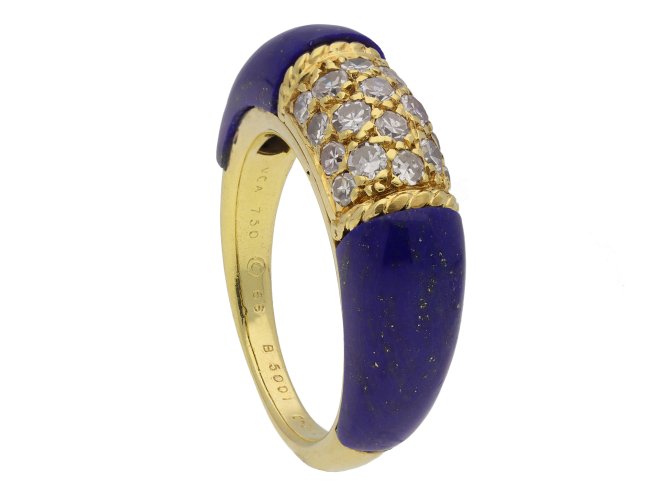 Van Cleef & Arpels diamond lapis ring berganza hatton garden