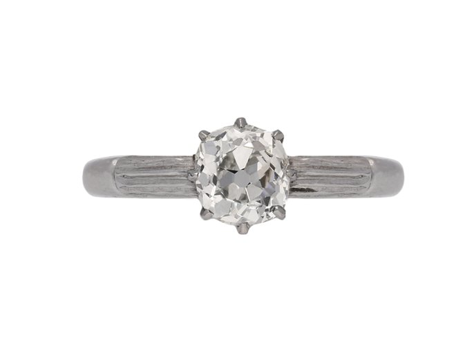 front antique diamond engagement ring hatton garden berganza