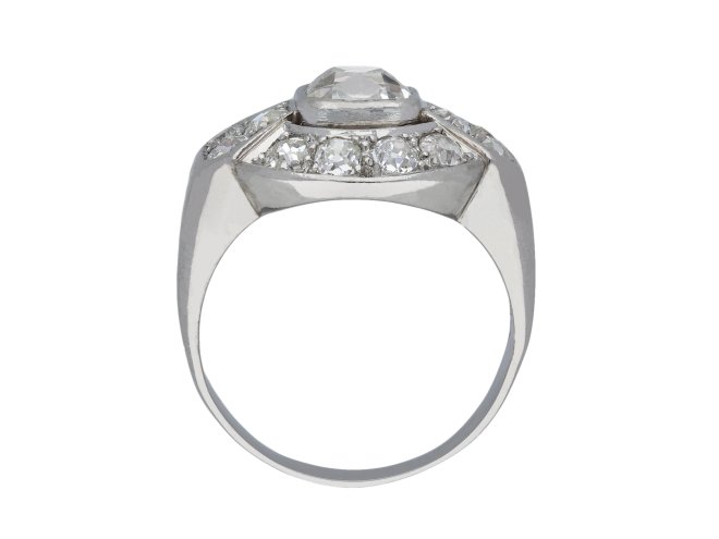 Art Deco diamond cluster ring berganza hatton garden