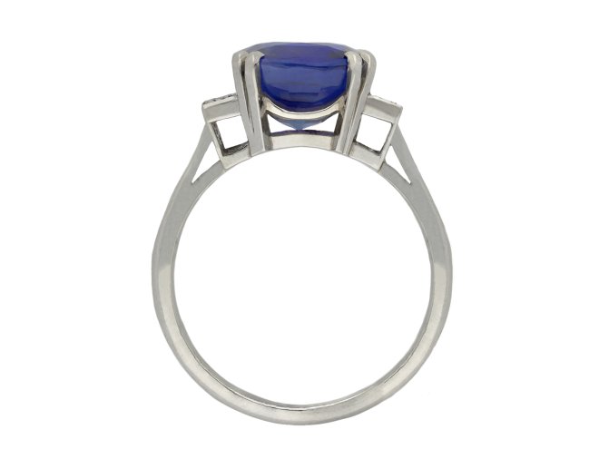 Art Deco Ceylon sapphire and diamond ring hatton garden