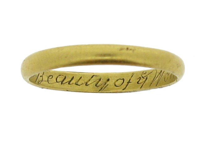 front view Gold posy ring, 'Variety