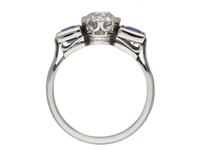 Art Deco diamond and sapphire ring berganza hatton garden