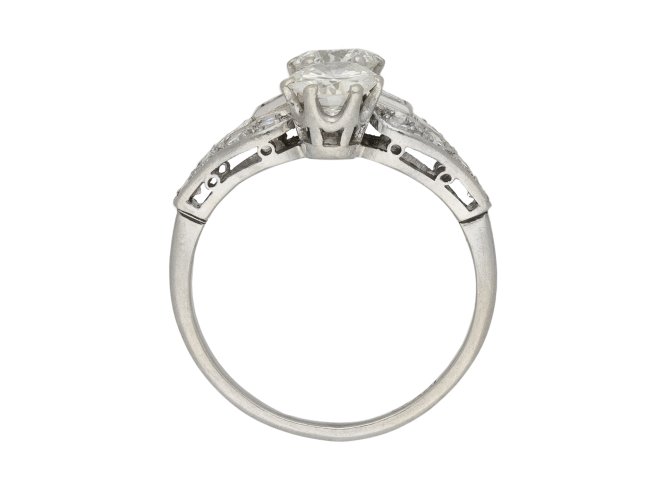 Art Deco two stone diamond cluster ring berganza hatton garden