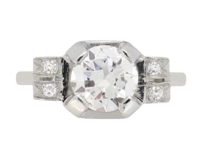 front art deco diamond ring berganza hatton garden