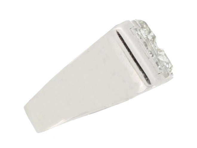 side view vintage diamond cocktail ring berganza hatton garden