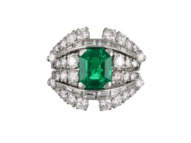 Colombian emerald and diamond cluster ring berganza hatton garden