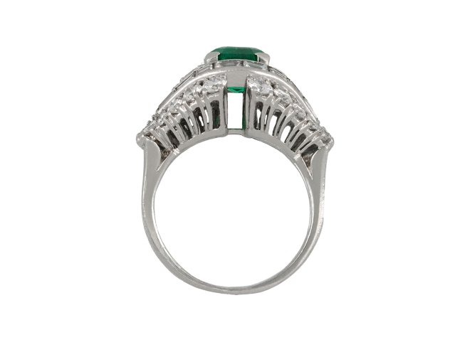 Colombian emerald and diamond cluster ring berganza hatton garden