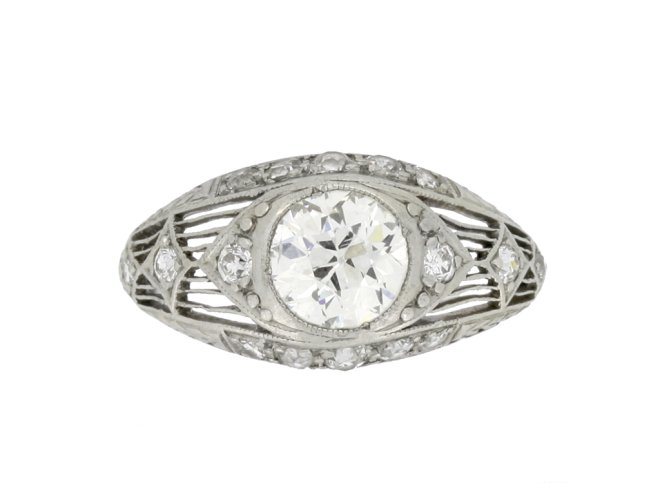 Antique old cut diamond ring berganza hatton garden