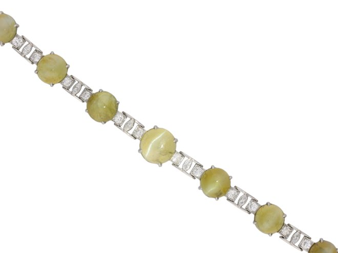 J.E. Caldwell chrysoberyl diamond bracelet berganza hatton garden