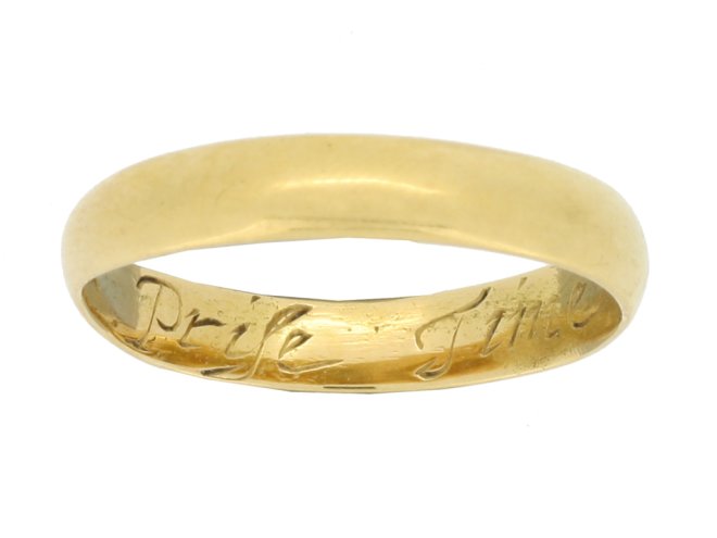 front view gold posy ring berganza hatton garden 