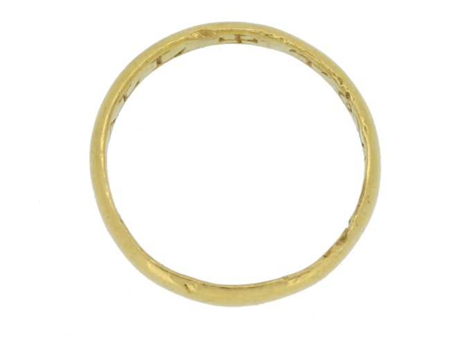 back view gold posy ring berganza hatton garden 