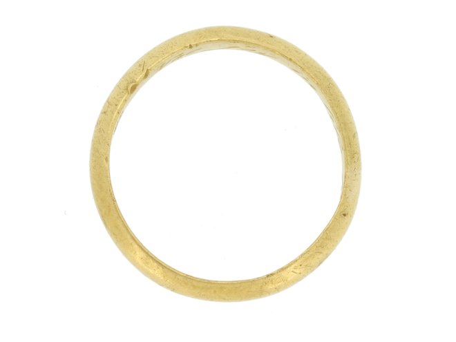 back view gold posy ring berganza hatton garden 