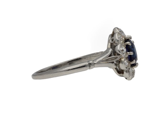 Antique sapphire and diamond ring berganza hatton garden