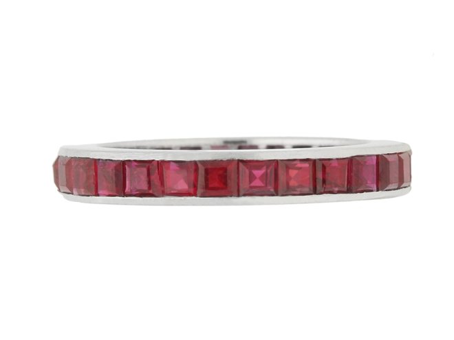 front view Ruby eternity ring, circa 1930s.