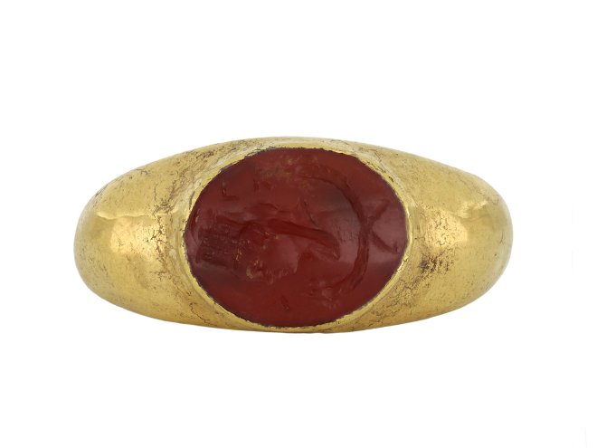 Ancient Roman cornelian intaglio of Fortuna hatton garden