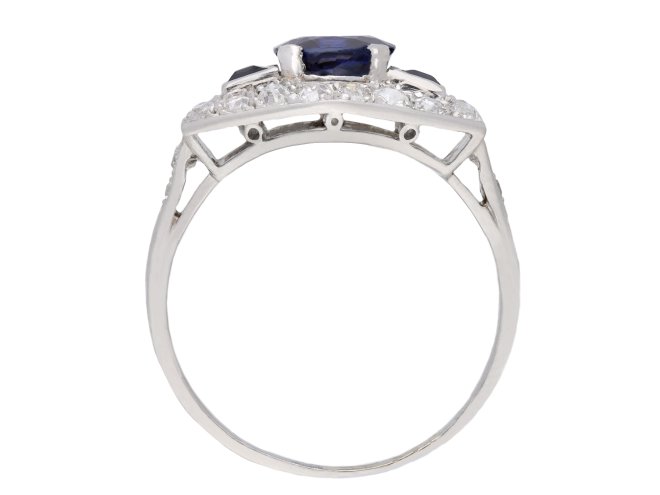 Art Deco sapphire and diamond ring hatton garden