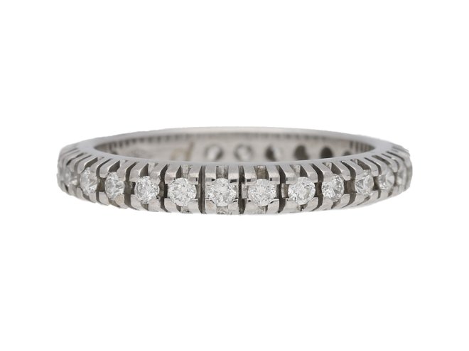 front view eternity diamond ring berganza hatton garden